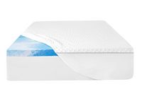 Sealy - 3” Gel Memory Foam Mattress Topper with Cover - Blue - Large Front