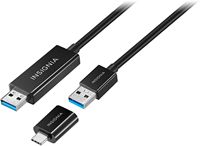 Insignia™ - 6' USB 3.0 File Transfer Cable - Black - Large Front