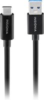 Insignia™ - 3.3’ USB to USB-C 3.2 Gen 2 Superspeed+ 10Gbps Cable - Black - Large Front