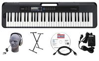 Casio - CT-S300 EPA 61-Key Premium Keyboard Package - Black - Large Front