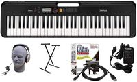 Casio - CT-S200BK 61-Key Premium Keyboard Package - Black - Large Front