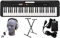 Casio - CT-S200BK 61-Key Premium Keyboard Package - Black - Large Front