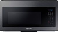 Samsung - 1.7 cu. ft. Over-the-Range Convection Microwave with WiFi - Black Stainless Steel - Large Front