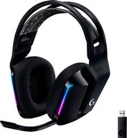 Logitech - G733 LIGHTSPEED Wireless Gaming Headset for PS4, PC - Black - Large Front