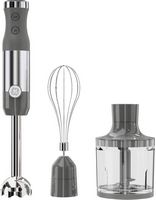 GE - Immersion 2-Speed Handheld Blender (4 Piece Set) - Stainless Steel - Large Front