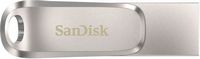 SanDisk - Ultra Dual Drive Luxe 512GB USB 3.1, USB Type-C Flash Drive - Silver - Large Front