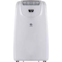 AireMax - 500 Sq. Ft 8,000 BTU Portable Air Conditioner with 11,000 BTU Heater - White - Large Front
