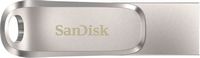 SanDisk - Ultra Dual Drive Luxe 128GB USB 3.1, USB Type-C Flash Drive - Silver - Large Front
