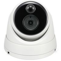 Swann - 4K PoE Add On Dome Camera, w/Audio Capture & Face Detection - White - Large Front