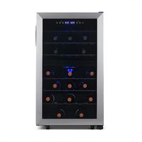 NewAir - Freestanding 43 Bottle Dual Zone Compressor Wine Fridge - Stainless Steel - Large Front