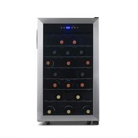 NewAir - Freestanding 50 Bottle Compressor Wine Fridge, Adjustable Racks , Exterior Digital Therm... - Large Front