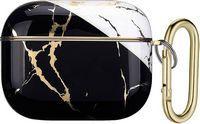 SaharaCase - Luxury Marble Case for Apple AirPods Pro (1st Generation) - Black - Large Front