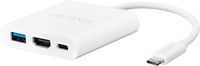 Insignia™ - USB-C to HDMI Multiport Adapter - White - Large Front