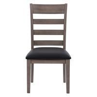 CorLiving - New York Classic Dining Chair, Set of 2 - Washed Grey - Large Front