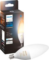 Philips - Hue E12 Bluetooth 40W Smart Candelabra LED Bulb - White Ambiance - Large Front