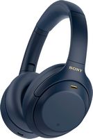 Sony - WH1000XM4 Wireless Noise-Cancelling Over-the-Ear Headphones - Midnight Blue - Large Front