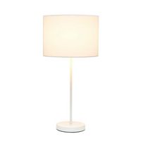 Simple Designs - Stick Lamp with Fabric Shade - White - Large Front