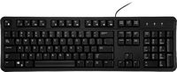 Best Buy essentials™ - Full-size Wired Membrane USB Keyboard - Black - Large Front