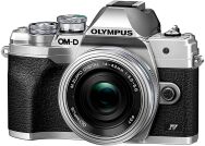 Olympus - OM-D E-M10 Mark IV Mirrorless Digital Camera with 14-42mm Lens - Silver - Large Front