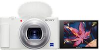 Sony - ZV-1 20.1-Megapixel Digital Camera for Content Creators and Vloggers - White - Large Front