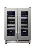 Thor Kitchen - 42 Bottle Dual Zone Built-in Wine Cooler - Stainless Steel - Large Front