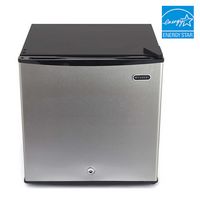 Whynter - Energy Star 1.1 cu. ft. Upright Freezer with Lock - Silver - Large Front