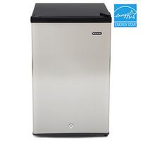 Whynter - 3.0 cu. ft. Energy Star Upright Freezer with Lock - Stainless Steel - Silver - Large Front