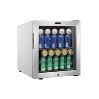 Whynter - 62-Can Beverage Refrigerator With Lock - Silver - Large Front