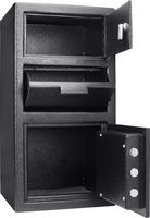 Barska - 0.72/0.78 CUBIC FT LOCKER KEYPAD DEPOSITORY SAFE - Black - Large Front