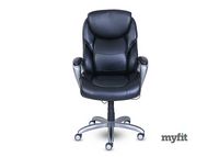 Serta - My Fit Executive Office Chair with Active Lumbar Support - Black - Large Front