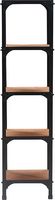 Serta - Overland Bookshelf - Wood and Black - Large Front