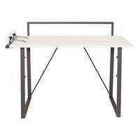 OSP Home Furnishings - Tinker Desk with Accessory Bar - Light Grey - Large Front