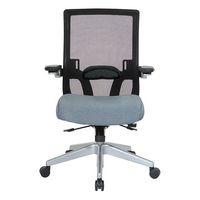 Office Star Products - Manager's Chair with Breathable Mesh Back and Fabric Seat with a Silver Ba... - Large Front