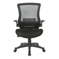 Office Star Products - Screen Back Manager's Chair in Mesh Seat with PU Padded Flip Arms with Sil... - Large Front