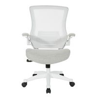 Office Star Products - White Screen Back Manager's Chair - Linen Stone - Large Front