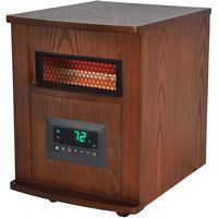 Lifesmart - 6 Element Infrared Heater Wood Cabinet - Brown - Large Front