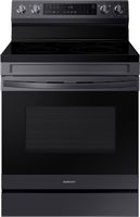 Samsung - 6.3 cu. ft. Freestanding Electric Range with WiFi, No-Preheat Air Fry & Convection - Bl... - Large Front