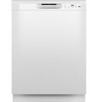 GE - Front Control Built-In Dishwasher with 59 dBA - White - Large Front