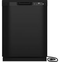 GE - Front Control Built-In Dishwasher with 59 dBA - Black - Large Front