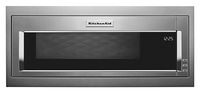 KitchenAid - 1.1 Cu. Ft. Built-In Low Profile Microwave with Slim Trim Kit - Stainless Steel - Large Front