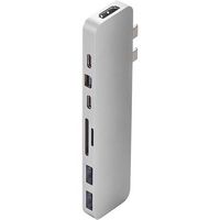 Hyper - PRO 8-in-2 USB-C Hub for MacBook Pro - Silver - Large Front