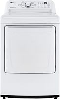 LG - 7.3 Cu. Ft. Electric Dryer with Sensor Dry - White - Large Front