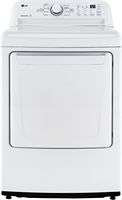 LG - 7.3 Cu. Ft. Gas Dryer with Sensor Dry - White - Large Front
