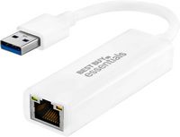 Best Buy essentials™ - USB to Ethernet Adapter - White - Large Front