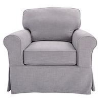 OSP Home Furnishings - Ashton Chair - Fog - Large Front