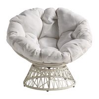 OSP Home Furnishings - Papasan Chair - White - Large Front