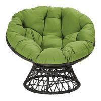 OSP Home Furnishings - Papasan Chair - Green - Large Front