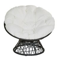 OSP Home Furnishings - Papasan Chair - White - Large Front