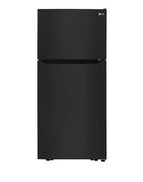 LG - 20.2 Cu. Ft. Top-Freezer Refrigerator - Black - Large Front