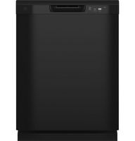 GE - Front Control Dishwasher with 60dBA - Black - Large Front